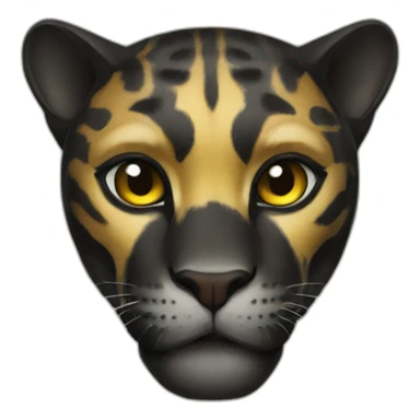 Yellow and black Panther  sticker