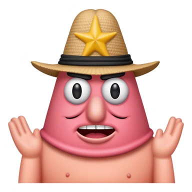 patrick star Robber Emoji sticker