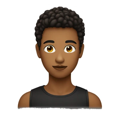 Adolescentes con piel nestisa y pelo negro que tenga un buzo negro y ojos marrones sticker