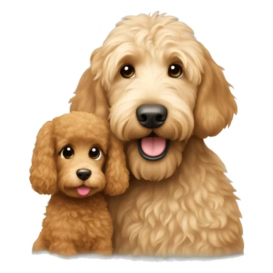 Goldendoodle with squirrel  sticker