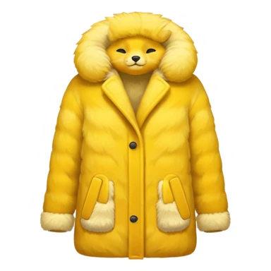 yellow fur coat sticker