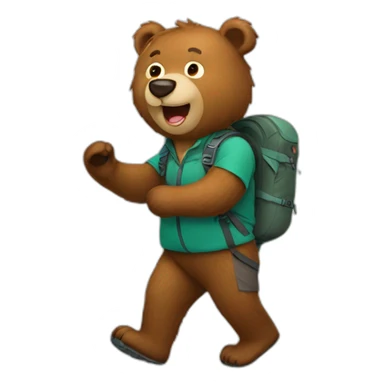 Hike bear sticker