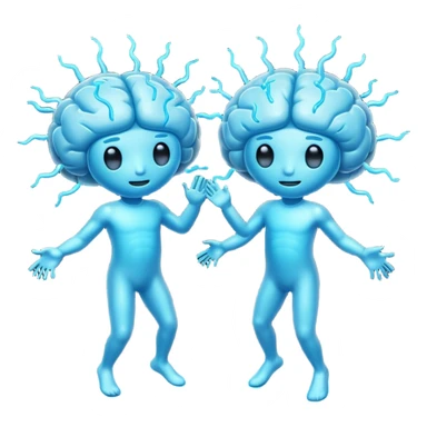 Last two brain cells dancing sticker