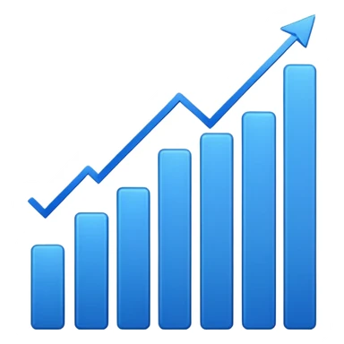 napravi analytics koji ide ravno i odjednom raste na gore sticker