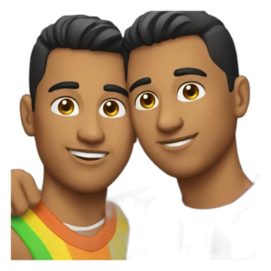 Latin gay couple sticker