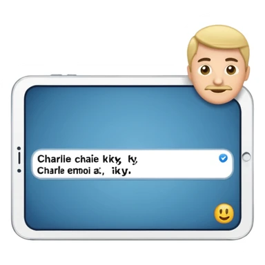 make the text in the text box say charlie charlie kirky right now sticker