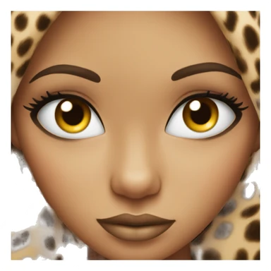 girl leopard with stunning lashes sticker