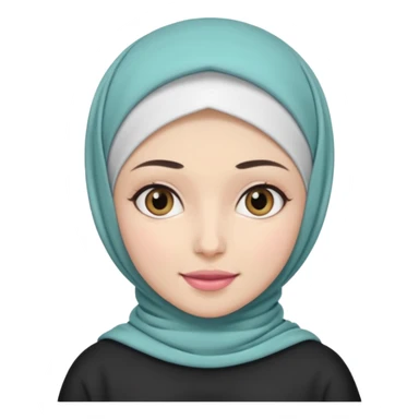 A dentist girly wearing a hijab with pale skin and dark features  sticker