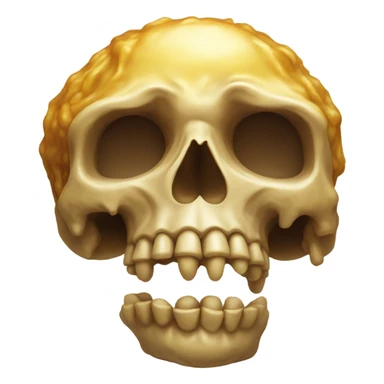 Skull praying but Deep fried  sticker