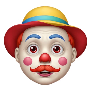 sad clown sticker