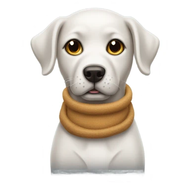 Perro con buzo que diga NOBA PETS sticker