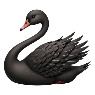 Black swan emoji sticker