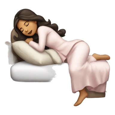 Coquette brunette girl sleeping  sticker