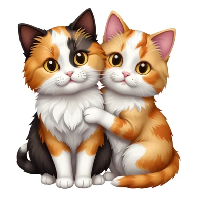 two cats grooming each other sticker
