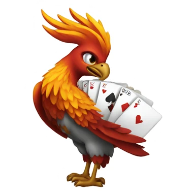 Phoenix playing poker sticker