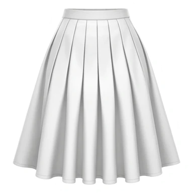 create a white midi skirt whitout pleats sticker