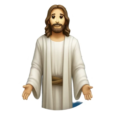 Jesus Christ standing on top of a global sphere of planet Earth sticker