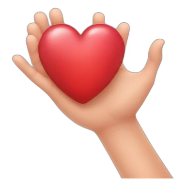 Heart inside hand heart sticker