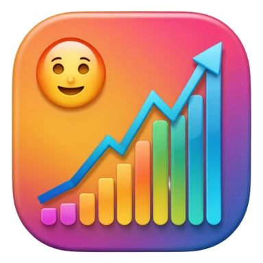 Chart going up sticker