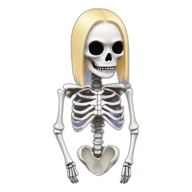phoebe bridgers wearing a skeleton costume sticker