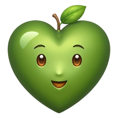 corazón 💚 verde oliva sticker