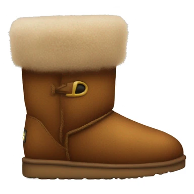 Brown fuzzy boots Uggs sticker