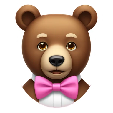 Bear with pink bow tie  sticker