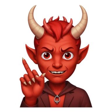 Add these emojies together 😑😈🤟 sticker