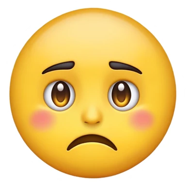 A yellow emoji circle raising its eyebrow looking confused  sticker