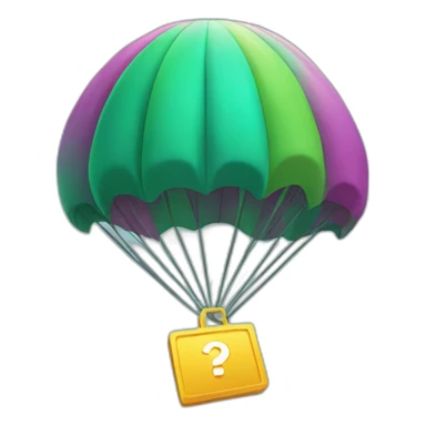 parachute and cryptotoken sticker