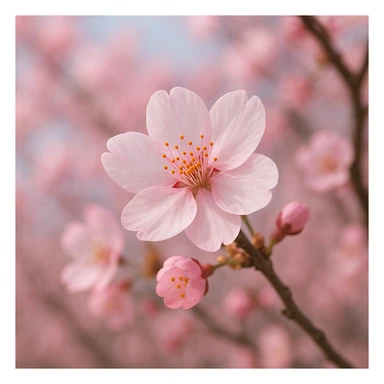 sakura cherry blossom flower sticker