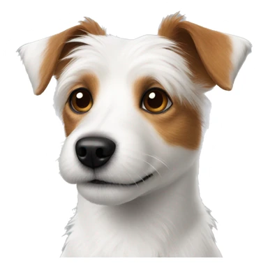 fluffy jack russell sticker