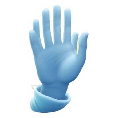 Open flat Praying hands with sparkles  sticker