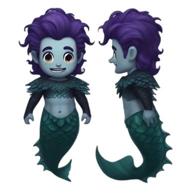 goth merman sticker