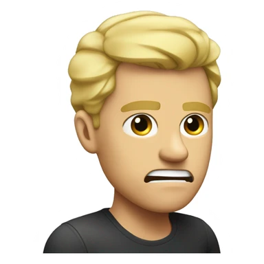 A blonde man, medium sized a little big, comb over, so angry he turns red sticker