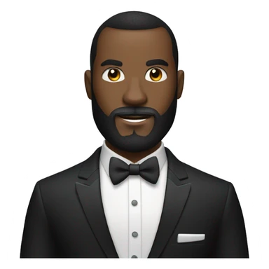 black James Bond WITH BEARD holding hair clippers sticker