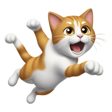 Cat jumping to attack someone  sticker