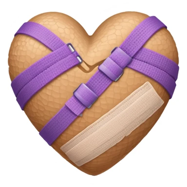 heart with subtle purple colour bandaged  sticker