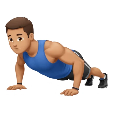man doing push-ups in gym sticker