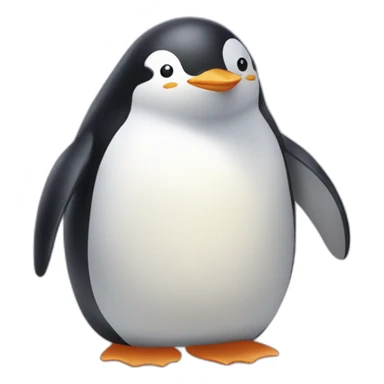 A Penguin in Ok Pose,cute anime style sticker
