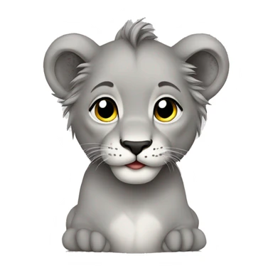 Baby lion grey sticker