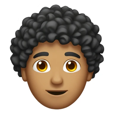 mexican guy with curly hair sticker