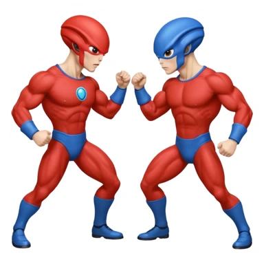 
two alien sparring, red uniform and blue unidorm
 sticker