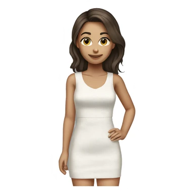 Minidress brunette white girl sticker