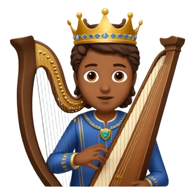 imagen del Rey David músico sticker