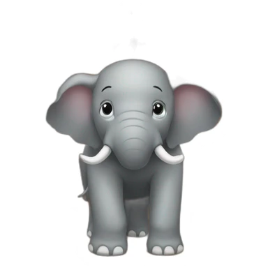 Elephant in a house sticker