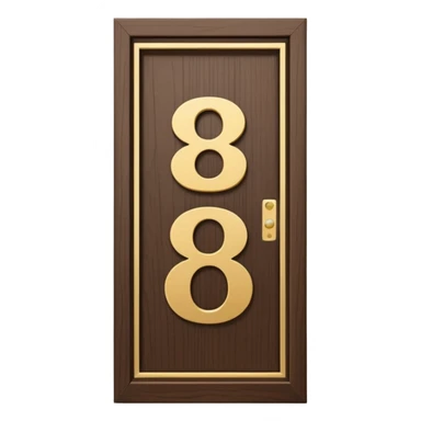 modern villa door number wood Japanese sticker