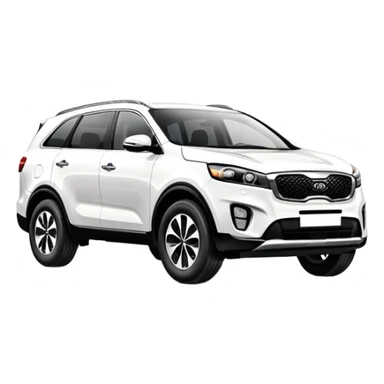 white Kia Sorento SUV car sticker