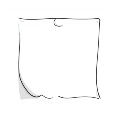 Blank sticky note, no text, no symbols sticker