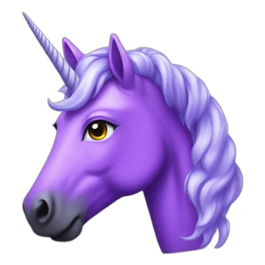 Purple unicorn sticker